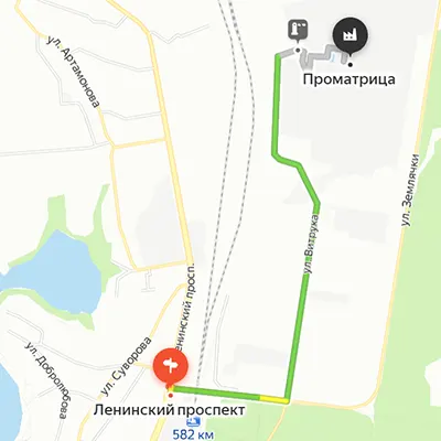 Карта расположения металлообрабатывающего завода в Воронеже